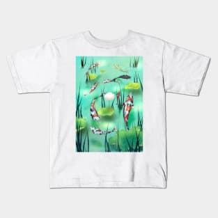 Minhwa: Nine Fishes B Type Kids T-Shirt